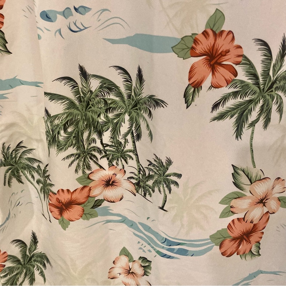 Men’s Tropical Storm Beach Tropical Hawaiian Print Button Down Shirt Size Large - Picture 6 of 7